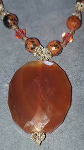 Vintage Mahogany Obsidian Small Bead And Carnelian? Pendant ...