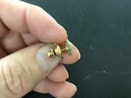 Dante Green Color Square Stone Gold Finish Tie Tack | eBay