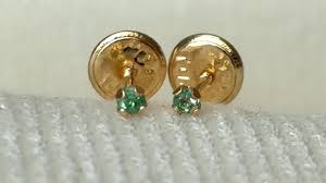 Genuine Colombian Emerald Earrings 18k Gold Screw Back - Etsy