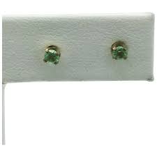 14K Peridot Studs. For Sale at Ruby Lane