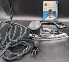 Vintage GE Portable Chrome Steam Iron F19 With Bulb ...