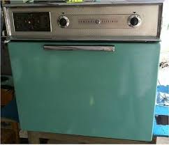 Vtg Turquoise Wall Oven Only Working GE General Electric 1960s Rare | #506737010