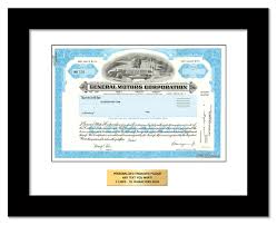 General Motors Collectible Stock Certificate