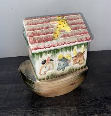 Vtge 1940's Sierra Vista Starnes Noahs Ark Ceramic Cookie ...