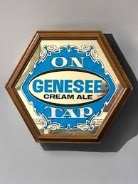 RARE VINTAGE GENESEE CREAM ALE ON TAP BEER MIRROR SIGN ...