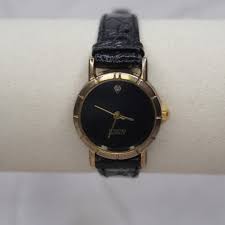 Pristine Gold and Black Snake Skin Leather Diamond Watch - Etsy
