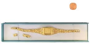 14K Women's Seiko Yellow Gold Nugget Watch | eBay