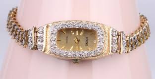 Sold at Auction: GENEVA 10K GOLD & .96CTW DIAMOND LADIES ...