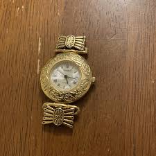 Women's Bonetto Watch Gold Tone Case Working w New Battery missing band | eBay