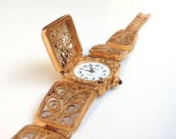 Buy Vintage Chaika Mechanical Watch: Gold Plated Filigree Bracelet, Ruby Crown Online in India - Etsy