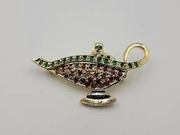 Genie Lamp Brooch - with Gemstones | eBay