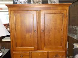2000's Ethan Allen Country Crossings Contemporary Maple Linen Press Armoire Auction | Gleaton's, Metro Atlanta Auction Company, Estate Sale & Business Marketplace