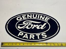 Ford Blue Oval Parts Porcelain Sign | eBay