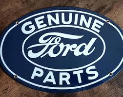 Genuine Ford Parts 16 Inch Porcelain Sign Home Office Garage ...