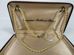 Vintage White Pearls Necklace With Sterling Silver Clasp ...