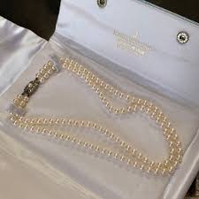 Vintage Mikimoto Akoya Pearl Necklace: Double Strand AAA ...