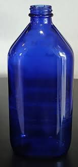 Cobalt Blue Genuine Phillips Glass Bottle 8.7" Tall Vintage ...