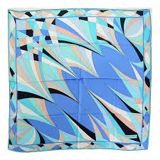 Silk scarf Emilio Pucci Blue in Silk - 50768621