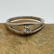 Anillo vintage tamaño plata 925. Anillo de plata para mujer con circonita de 52 y 16,6mm, regalo, diseño exclusivo noble raro, anillo solitario atemporal retro de lujo - Etsy México