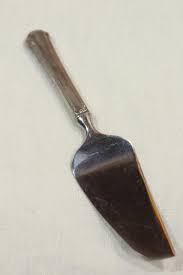 vintage Towle Chippendale sterling silver handled cake / pie server w/ stainless blade