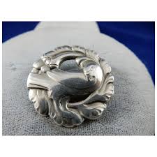 Vintage Sterling Silver Georg Jensen/Denmark Brooch. For Sale at Ruby Lane