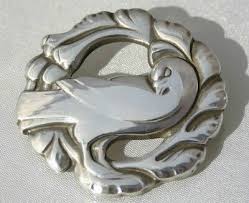 Fine Sterling Silver Georg Jensen Danish Dove Brooch 123 Denmark 1952 | eBay