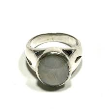 L:14mm Unheated Natural Star Sapphire Ring 925 Silver US:5 ...