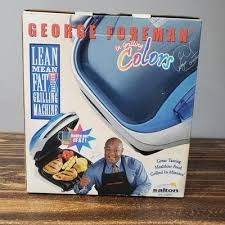 George Foreman Grill In Grilling Colors Blue Salton GR10ABWI ...