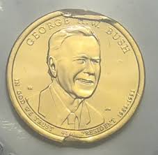 George H. W. Bush Dollar Coin With Die Damage - Coin ...