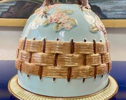 George Jones Inspired Reproduction Majolica Cheese Dome & Platter - Etsy