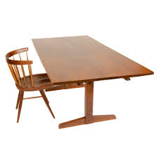 Walnut Plank Top Trestle Dining Table by George Nakashima for Nakashim - WYETH