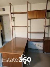Vintage Mid Century Modern NUCRAFT Modular Desk and Wall Shelf Unit Auction | Estate 360