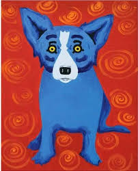 George Rodrigue Blue Dog Painting Art Canvas Print Wall Art ...
