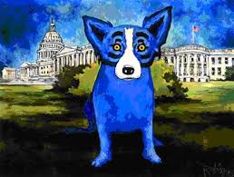 Blue Dog George Rodrigue "Washington Blue Dog" - Weller ...