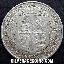 1921-3B George V British Silver Half Crown - Silver Age Coins