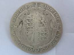King George V Silver 1920 Half Crown