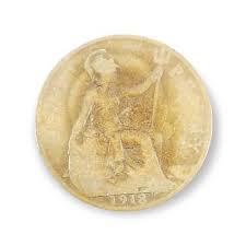 1918 Great Britain UK One Penny Coin King George V KM-810 Bronze 1 Penny WWI Era | eBay Australia