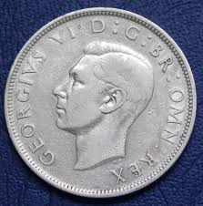 1946 British King George VI Silver Half Crown Coin - Etsy
