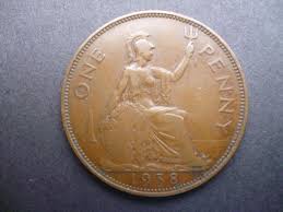 1938 English Penny Coin: King George VI, Bronze Jewelry Craft - Etsy Israel