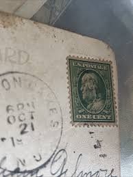 Benjamin Franklin US postage one cent stamp souvenir postcard antique ra | eBay