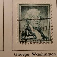 United States of America | Other | Green One Cent George Washingto Stamp Rare Perforated 1x1 12 Canceled | Poshmark