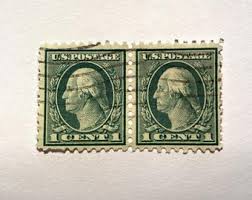 1938 George Washington 1c Stamp: Presidential Series, Scott ...