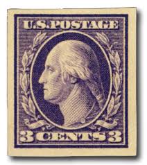 484 - 1916-17 3c Washington, Violet, Unwatermarked, Type II ...
