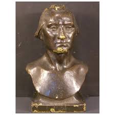 Antique Heavy Cast Iron George Washington Bust Sculpture Figure Statue. For Sale at Ruby Lane