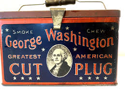 Vintage George Washington Tobacco Cut Plug Tin/Pail, With ...