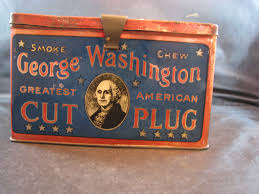 Vintage George Washington Cut Plug Tobacco Tin With Handle ...