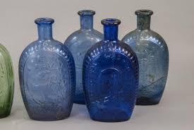 Sold at Auction: 8 Vintage Wheaton Glass Bottles Blue and Green