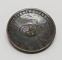 Sold at Auction: George Washington Inaugural Button