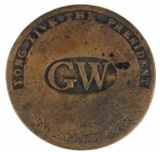 1789 George Washington Inaugural Decorative Button Print ...