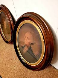 1864 George & Martha Washington framed chromolithorgraphs ...